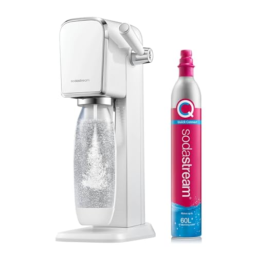 SodaStream Art Retro Manual Sparkling Water Maker Machine White