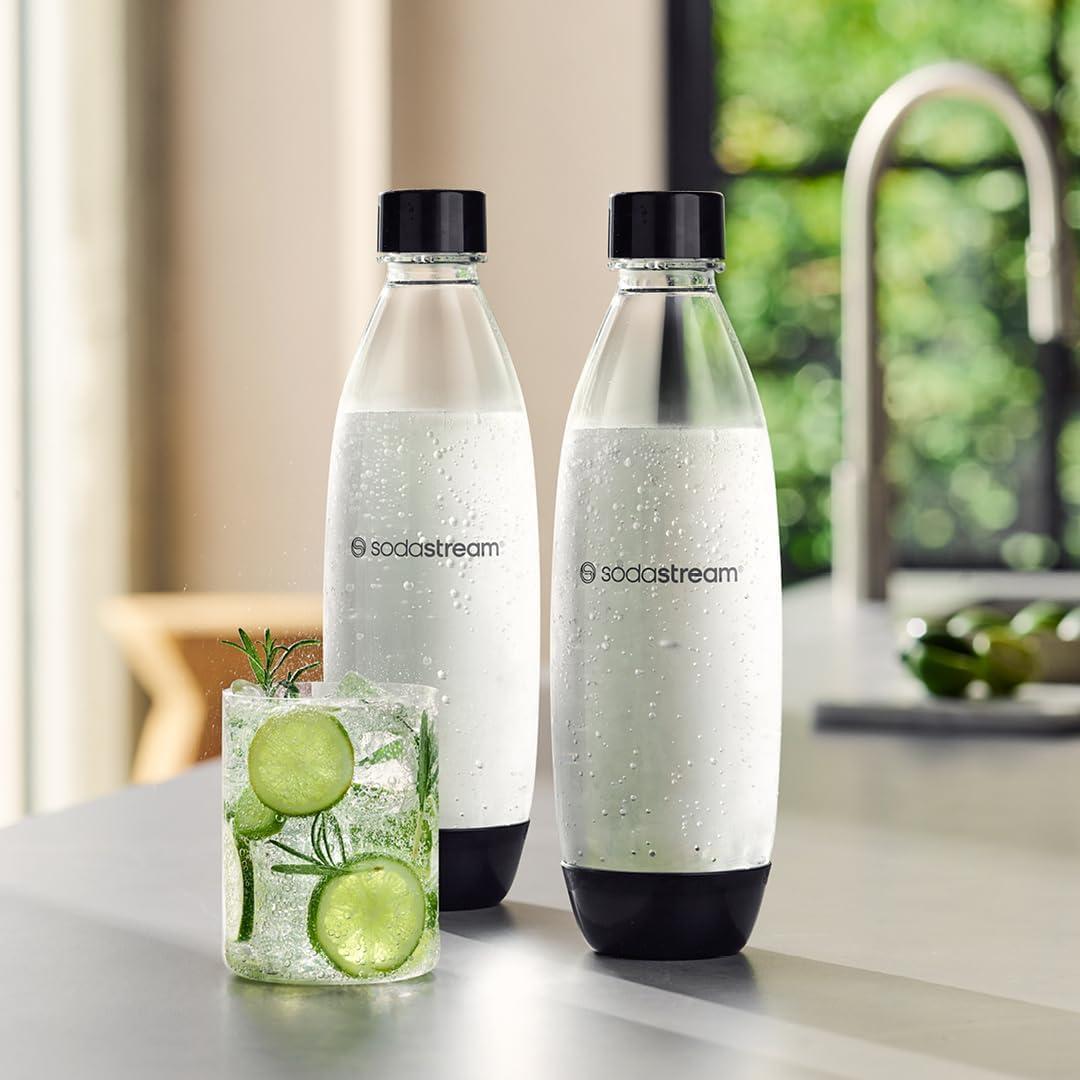 SodaStream 1L Slim Dishwasher Safe Reusable Water Bottles 2 Pack