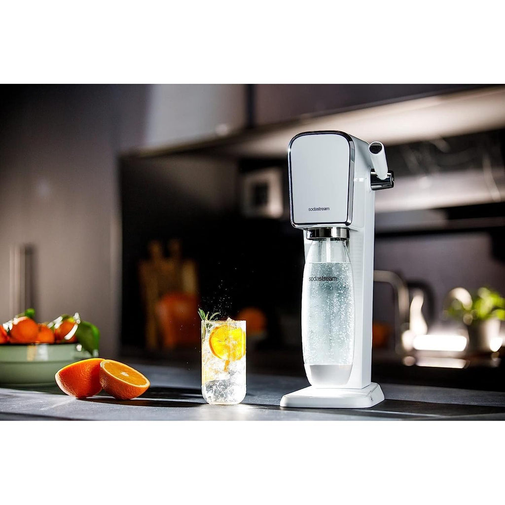 SodaStream Art Retro Manual Sparkling Water Maker Machine White