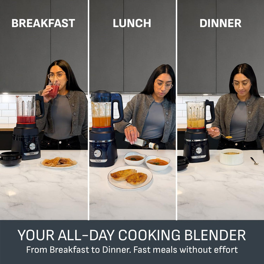 Tefal Blendforce Cook 1000W Soup Maker and Glass Jug Blender