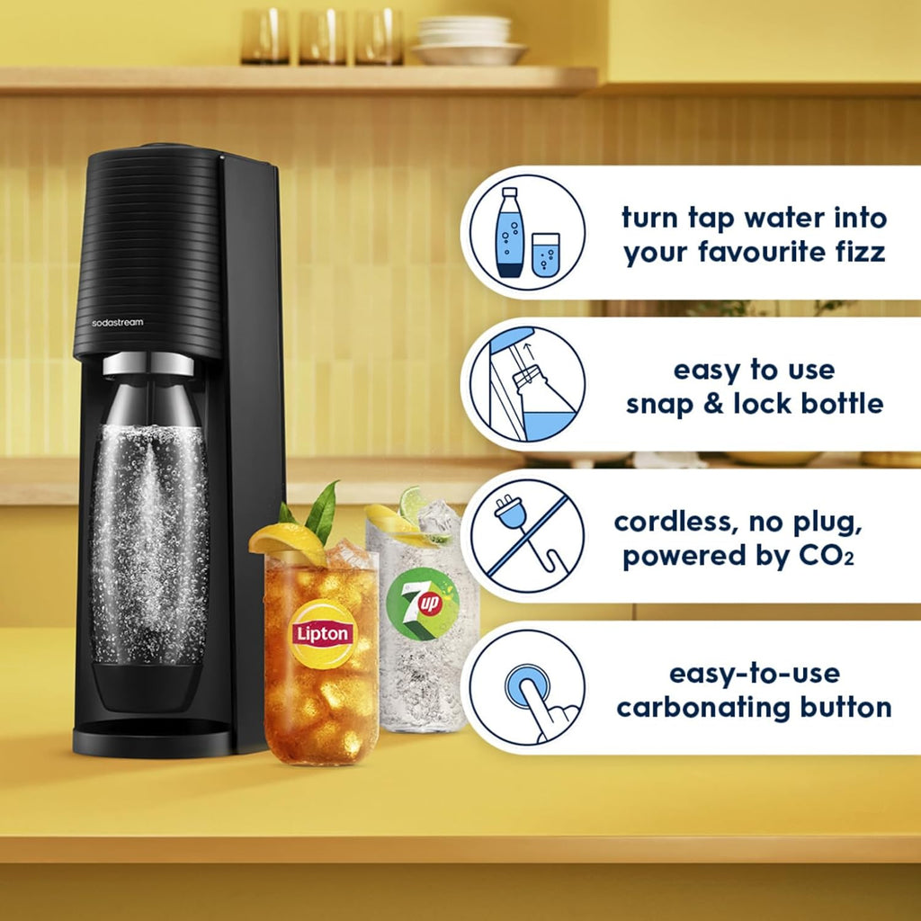 SodaStream Terra Sparkling Water Maker Machine with 60L CO2 Cylinder