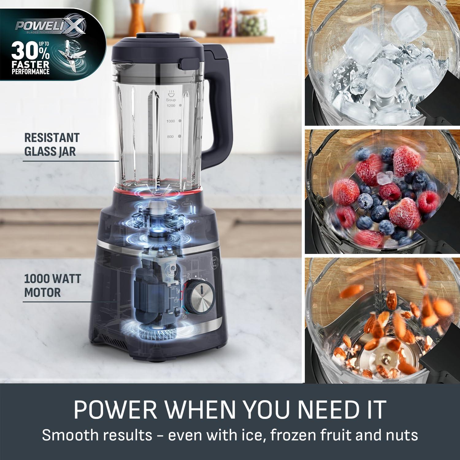 Tefal Blendforce Cook 1000W Soup Maker and Glass Jug Blender