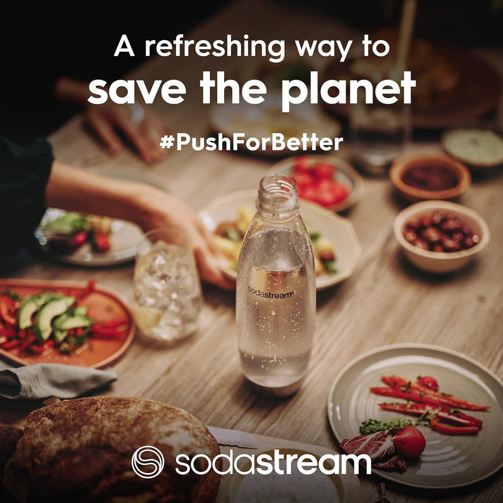 SodaStream 1L Slim Dishwasher Safe Reusable Water Bottles 2 Pack