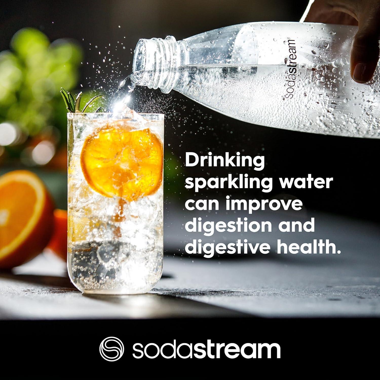 SodaStream 1L Slim Dishwasher Safe Reusable Water Bottles 2 Pack